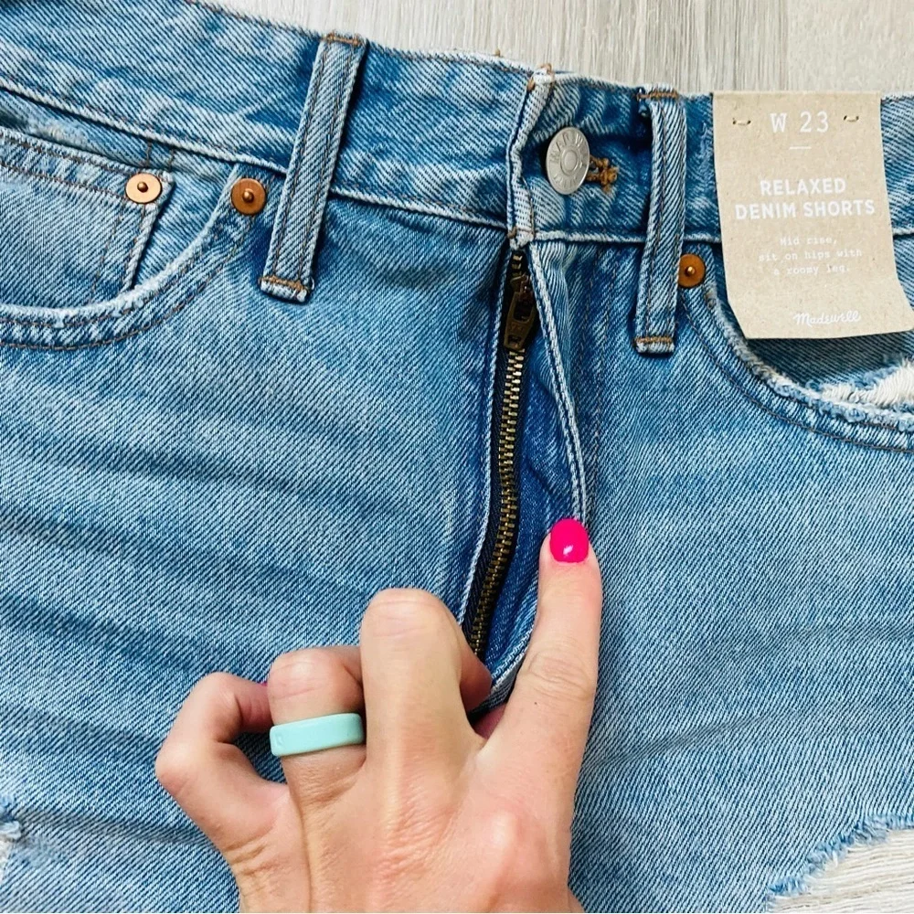 Madewell Relaxed Denim Shorts Blue Sz 23